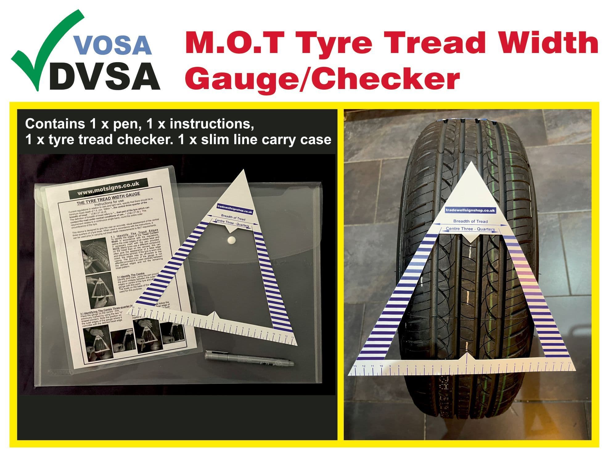 All types of VOSA MoT signs for MoT test Centres