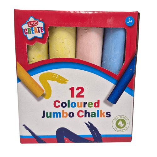 12 Coloured Jumbo Chalks