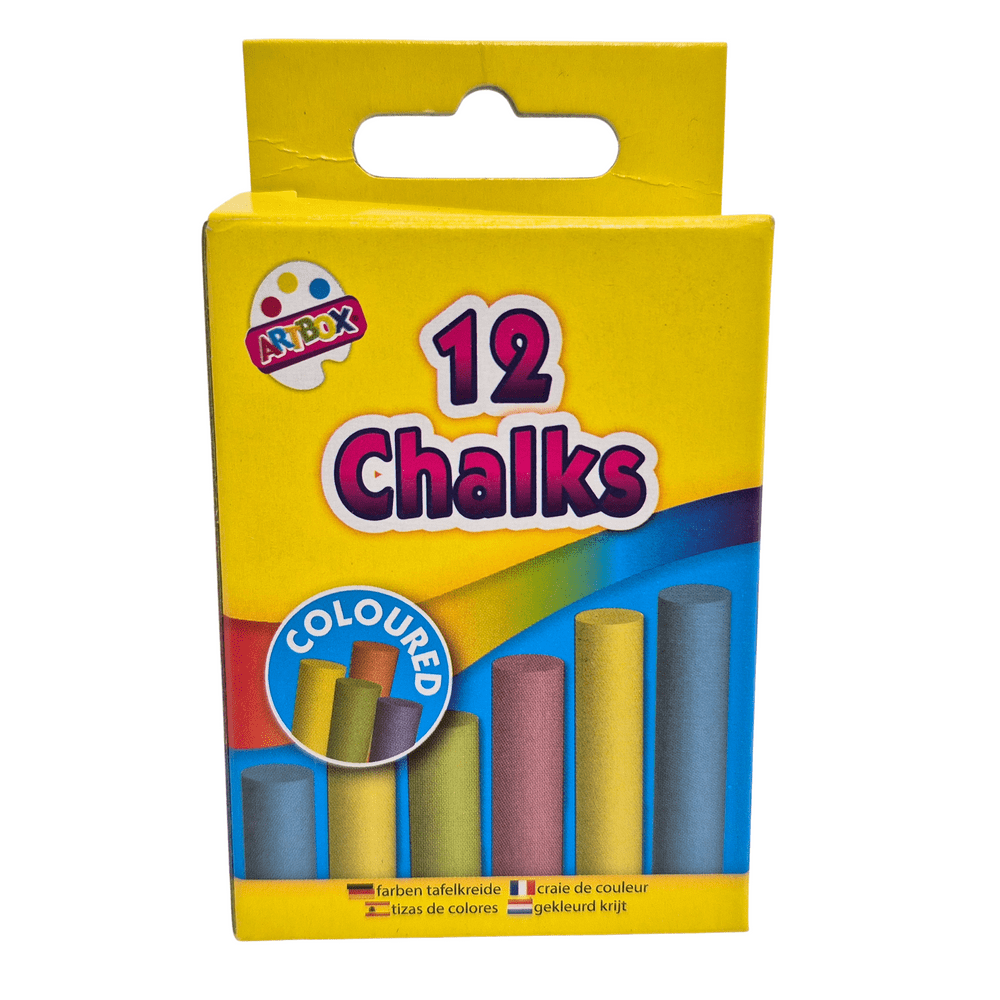 4 Chalks 12pc Coloured Chalks