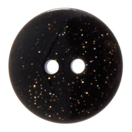 2 Hole Dark Glitter Button - 20mm
