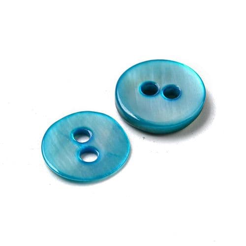 2 Hole Freshwater Shell Button - 09mm