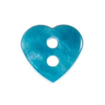 2 Hole Love Heart Button - 11mm