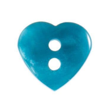 2 Hole Love Heart Button - 12mm
