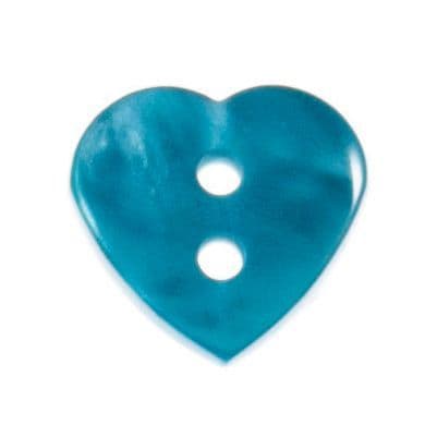 2 Hole Love Heart Button - 15mm