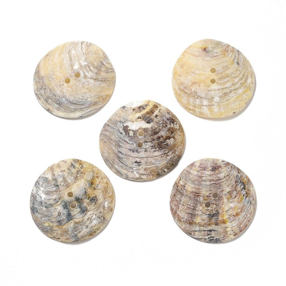 2 Hole Mother of Pearl Akoya Shell Button - 35mm LA11 3