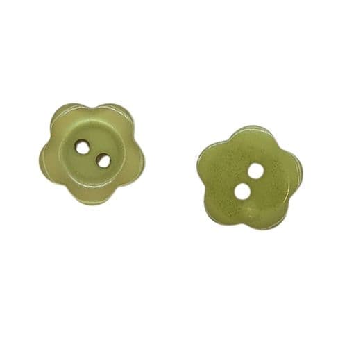 2 Hole Resin Flower Button - 12mm
