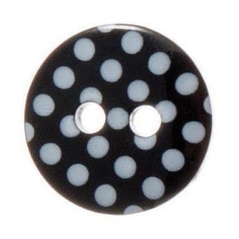 2 Hole Spotty Polka Dot Button - 12mm
