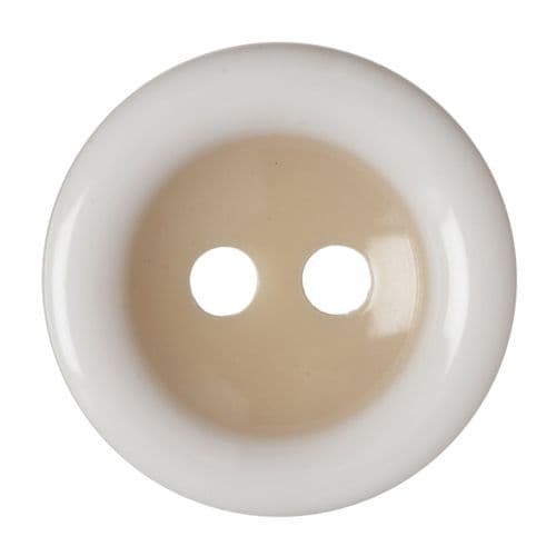 2 Hole Two Tone Button  -  11mm