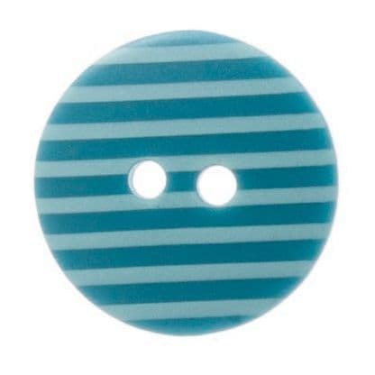 2 Hole Two Tone Thin Striped Button  -  18mm