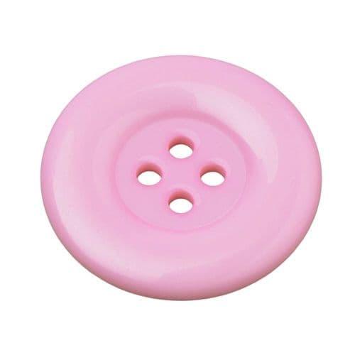 4 Hole Large Rim Plastic Button  -  35mm