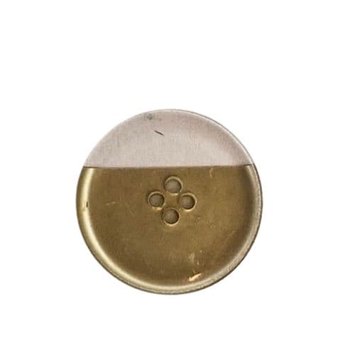 4 Hole Metallic Contrast Button - 22mm