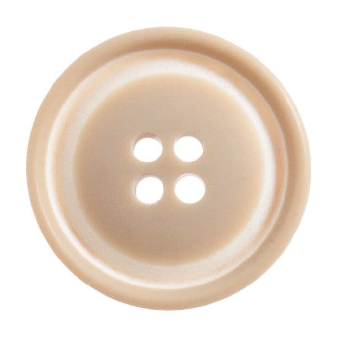 4 Hole Raised Rim with White Detail Button - 23mm
