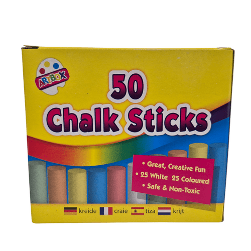 50 Chalk Sticks (Coloured)