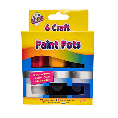 6 Craft Paint Pots