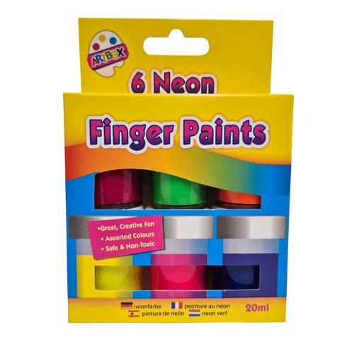 6 Neon Finger Paints