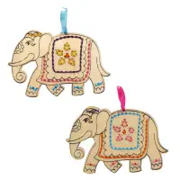 Ambari Elephant Wooden Threading Decoration Kits (pack of 5)