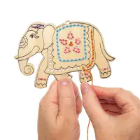 Ambari Elephant Wooden Threading Decoration Kits (pack of 5)