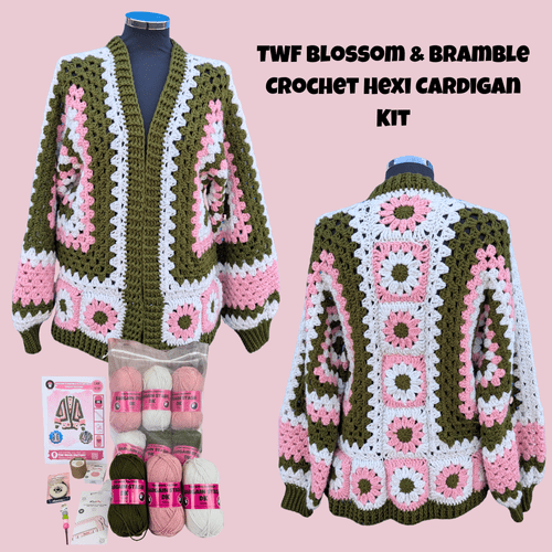 Blossom and Bramble Hexi Cardigan Crochet Kit