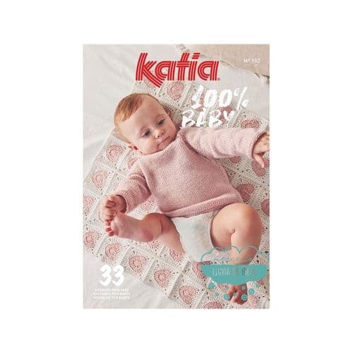 Book: Katia 100% Baby Knitting & Crochet Pattern Book (112)