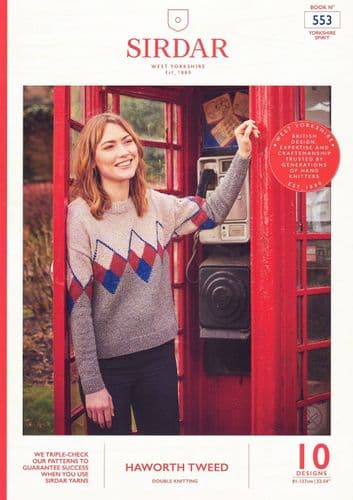 Book: Sirdar Haworth Tweed DK Knitting Pattern Book 10 Designs (553)