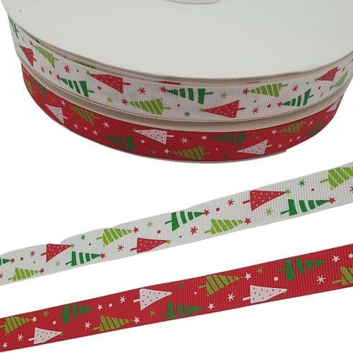 Christmas Tree Ribbon (16mm) by the Metre
