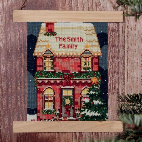 Cross Stitch Kit - Large Festive House