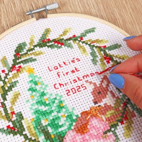 Cross Stitch Kit - Mini Babys First Christmas