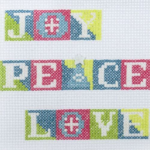 Cross Stitch Kit - Mini Christmas Joy, Peace and Love