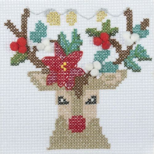 Cross Stitch Kit - Mini Christmas Reindeer