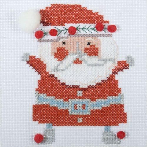 Cross Stitch Kit - Mini Christmas Santa