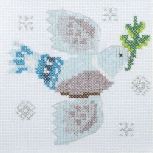 Cross Stitch Kit - Mini Christmas Scandi Dove