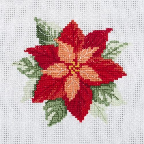 Cross Stitch Kit - Mini Poinsettia