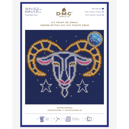 DMC Capricorn Star Sign Cross Stitch Kit BK1859