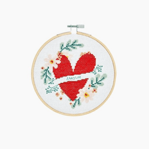DMC Heart Cross Stitch/Embroidery Kit BK1831