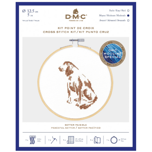 DMC Peaceful Setter Cross Stitch Kit BK1884