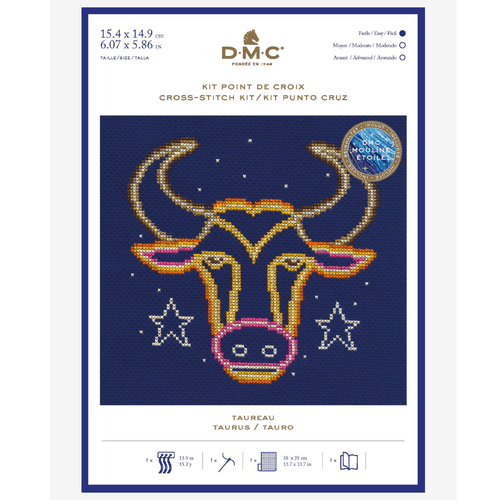 DMC Taurus Star Sign Cross Stitch Kit BK1863