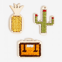 DMC Wooden Pendant Embroidery Kit