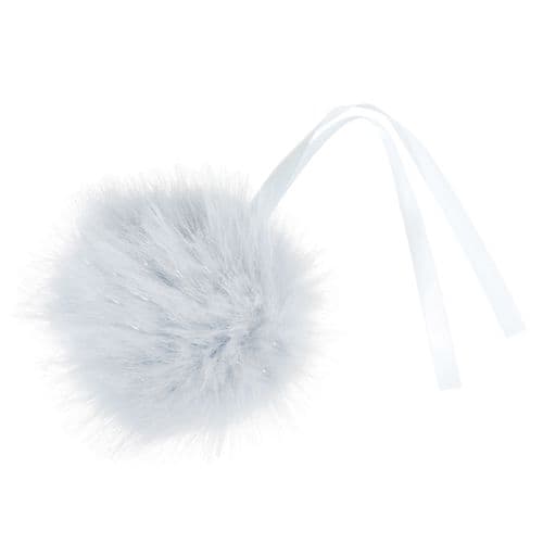Faux Fur Pompom Glitter 11cm
