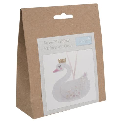 Felt Decoration Kit - Christmas Swan with Crown