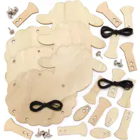 Fluffy Sheep Wooden Puppet Kits (Pack of 3)