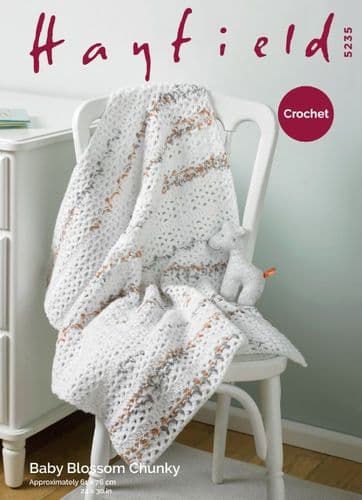 Hayfield Babies Blanket Crochet Pattern in Blossom Chunky - 5235 PDF DOWNLOAD