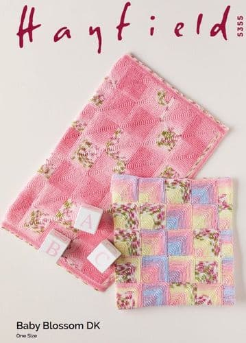 Hayfield Babies Blankets Knitting Pattern in Blossom DK - 5355 PDF DOWNLOAD