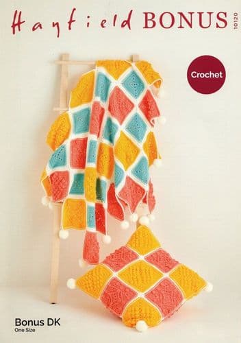 Hayfield Blanket Crochet Pattern in Bonus DK (10120)