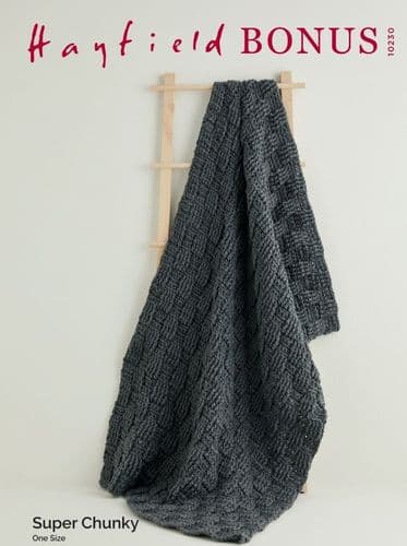Hayfield Blanket Crochet Pattern in Bonus Super Chunky - 10230 PDF DOWNLOAD