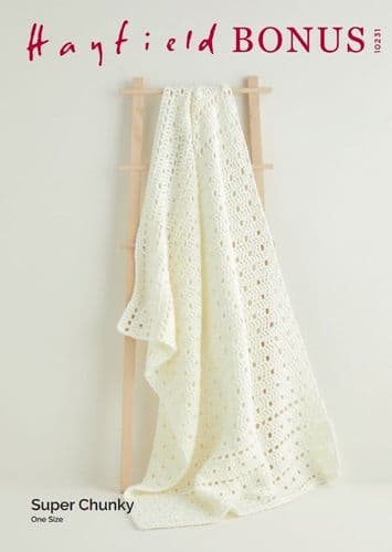 Hayfield Blanket Crochet Pattern in Bonus Super Chunky - 10231 PDF DOWNLOAD
