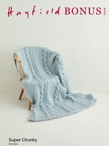 Hayfield Blanket Knitting Pattern in Bonus Super Chunky - 10229 PDF DOWNLOAD