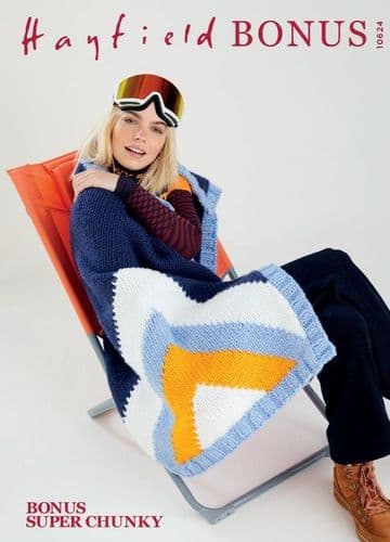 Hayfield Blanket Knitting Pattern in Bonus Super Chunky - 10624 PDF DOWNLOAD