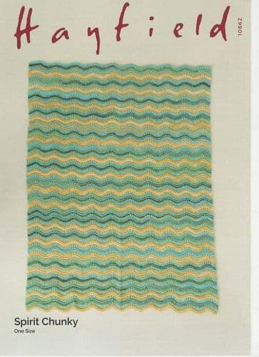 Hayfield Blanket Knitting Pattern in Spirit Chunky (10862)