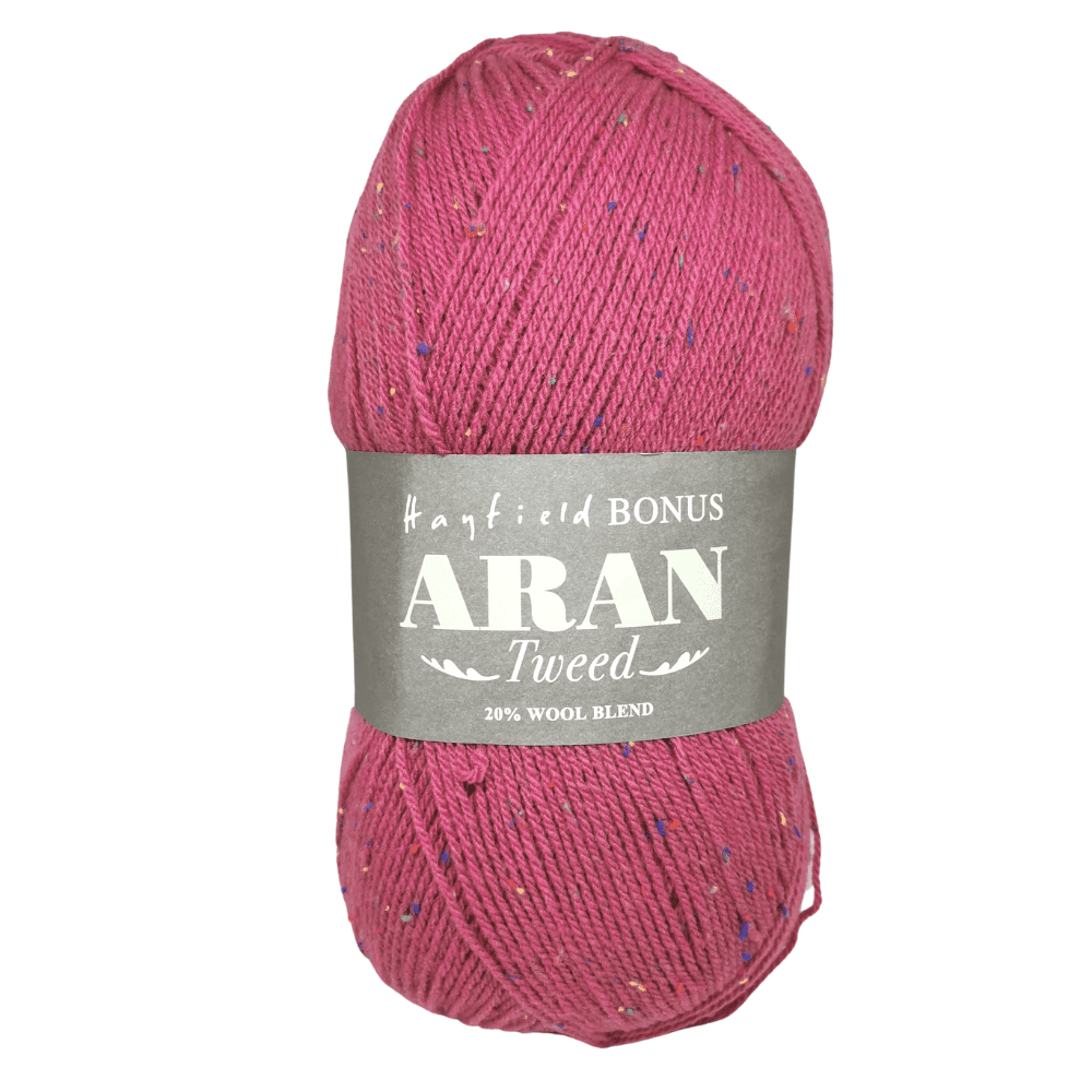 Sirdar Hayfield Bonus Tweed Aran Con Lana – Gomitolo 400g Castagna (624) – 80% Acrilico 20% Lana