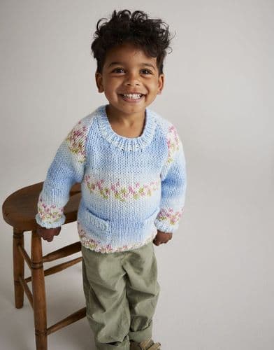 Hayfield Boys Sweater Knitting Pattern in Blossom Chunky - 5567